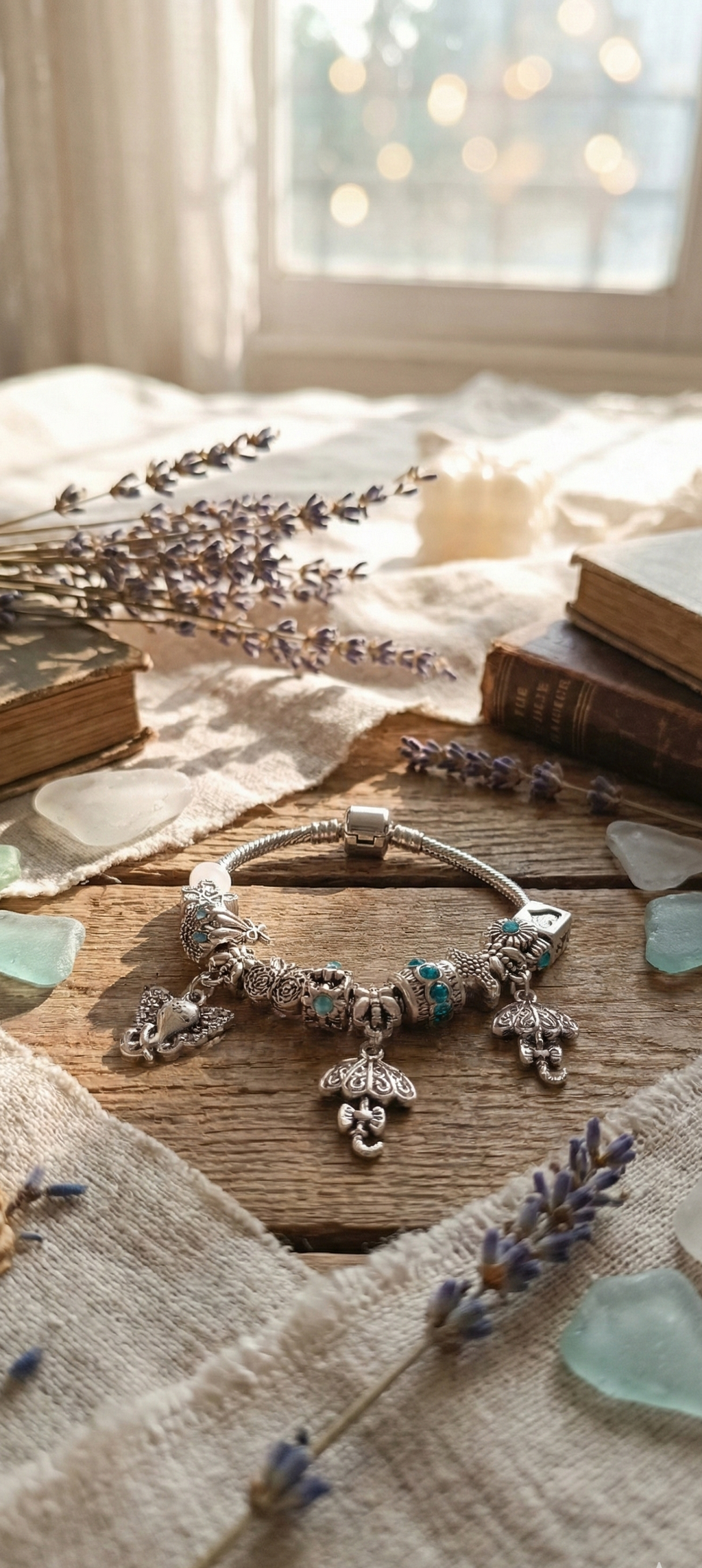 🍄 enchanted Forest Charm Bracelet 🦋