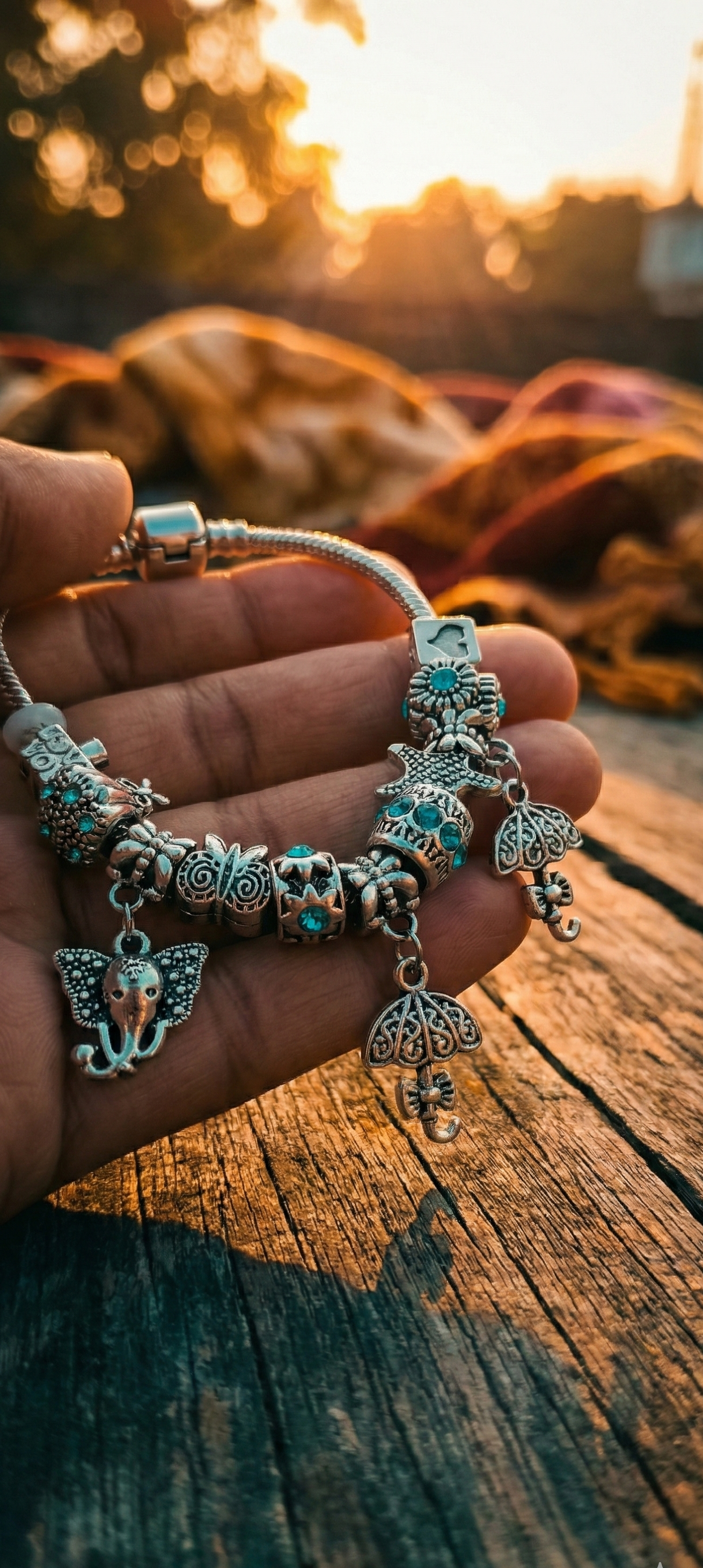 🍄 enchanted Forest Charm Bracelet 🦋