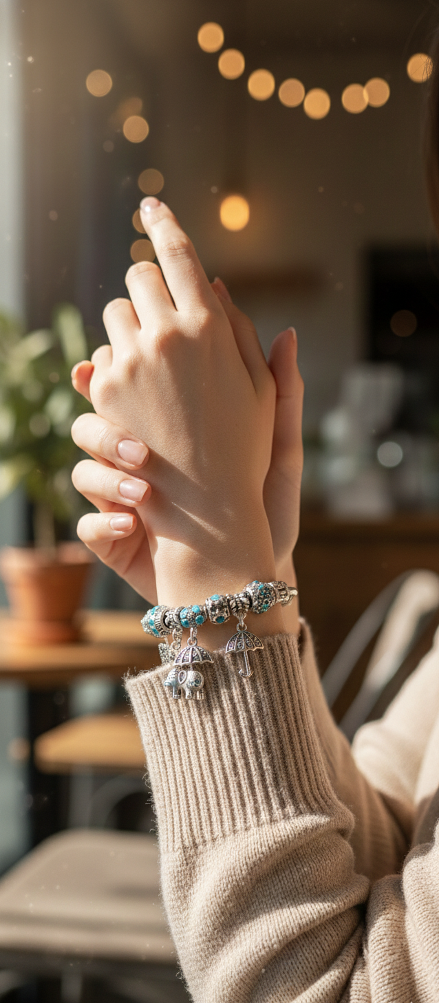 🍄 enchanted Forest Charm Bracelet 🦋