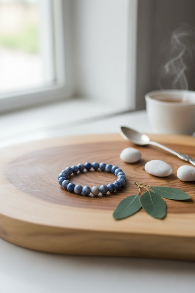 Natural Sodalite Clarity & Communication Bracelet 🗣️🧘‍♀️
