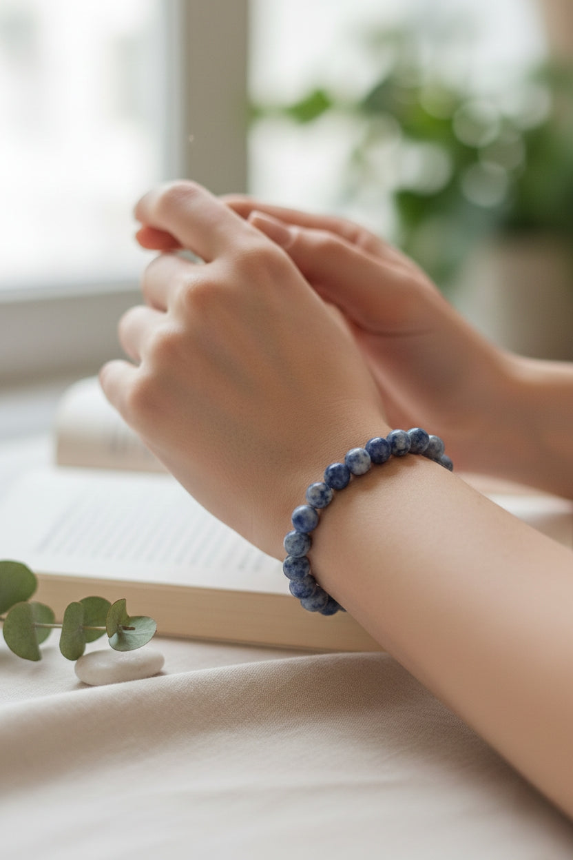 Natural Sodalite Clarity & Communication Bracelet 🗣️🧘‍♀️